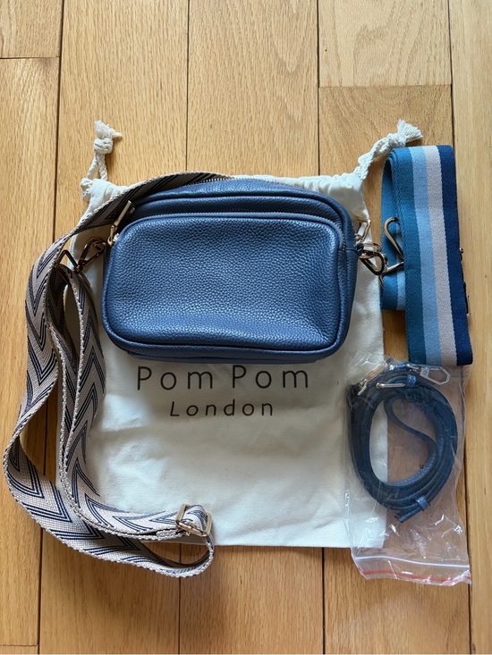 Pom Pom London Handbags - Pom Pom London Mayfair Bag Slate Blue